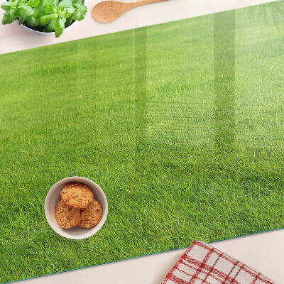 Tagliere in vetro temperato con motivo erba verde