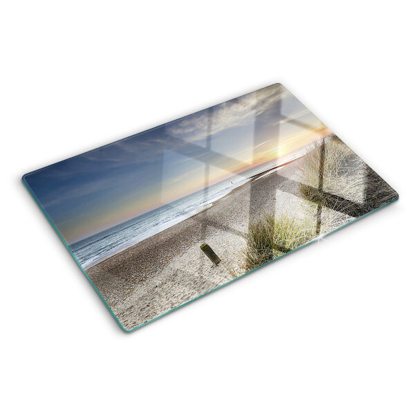 Tagliere in vetro Spiaggia al tramonto