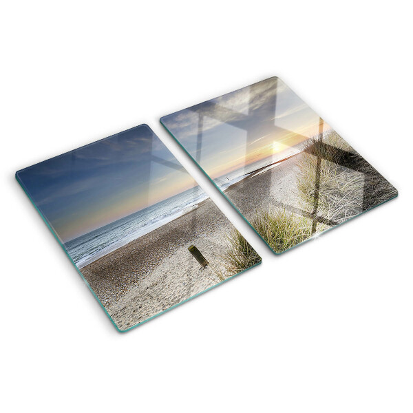 Tagliere in vetro Spiaggia al tramonto