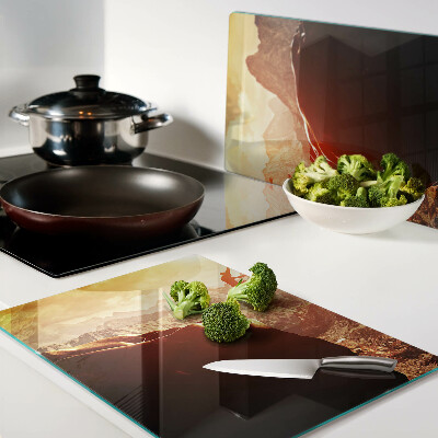 Tagliere in vetro con stampa 