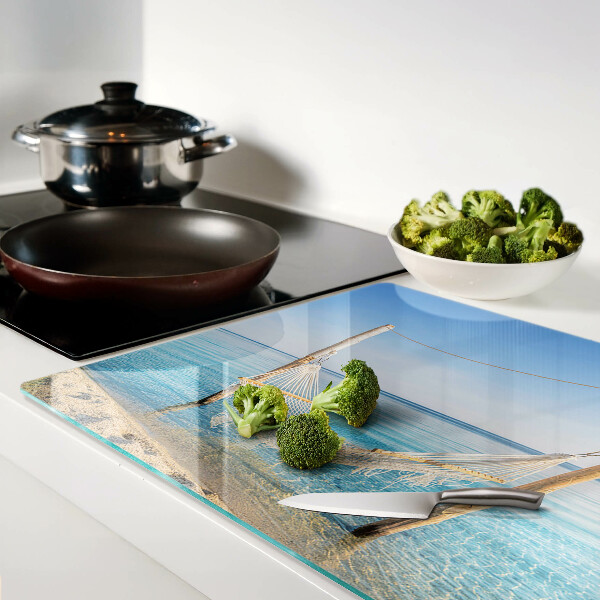 Tagliere in vetro temperato Amaca sul mare