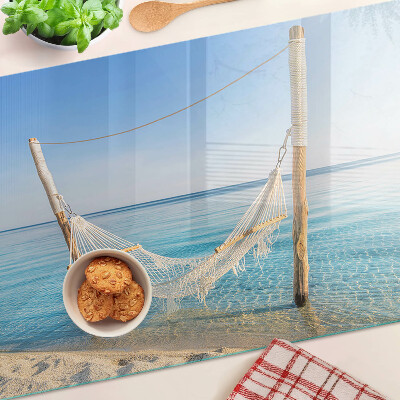 Tagliere in vetro temperato Amaca sul mare