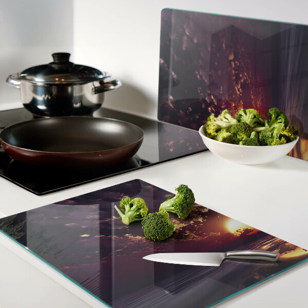 Tagliere in vetro temperato con stampa 