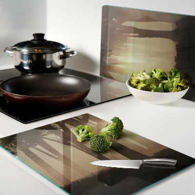 Tagliere in vetro temperato con stampa