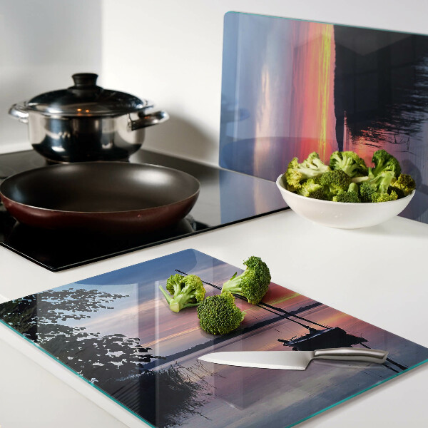 Tagliere in vetro con stampa 