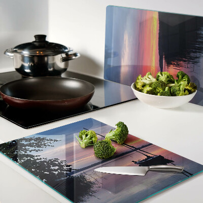 Tagliere in vetro con stampa 