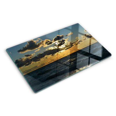 Tagliere in vetro temperato Tramonto sul mare