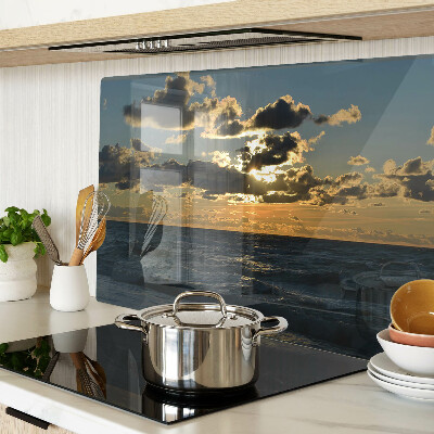 Tagliere in vetro temperato Tramonto sul mare