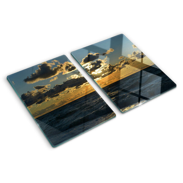 Tagliere in vetro temperato Tramonto sul mare