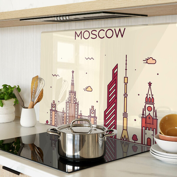 Tagliere in vetro temperato Illustrazione skyline di Mosca