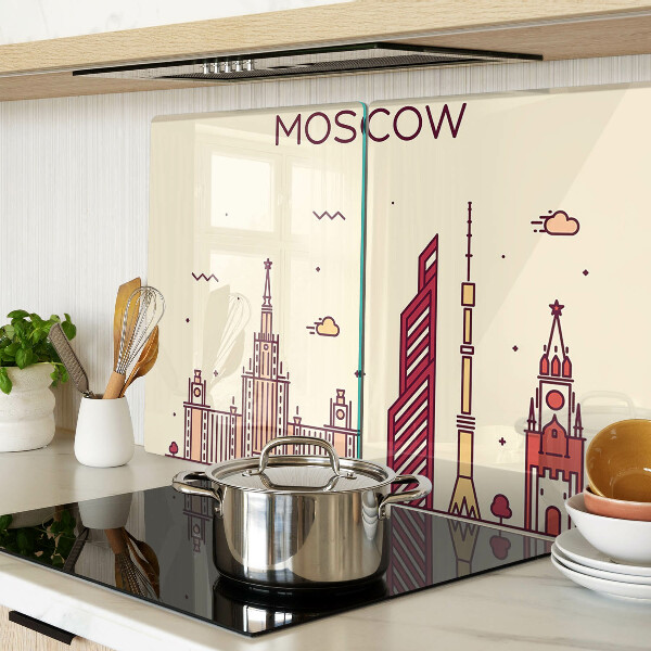 Tagliere in vetro temperato Illustrazione skyline di Mosca
