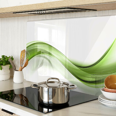 Tagliere in vetro temperato con motivo ad onde verdi