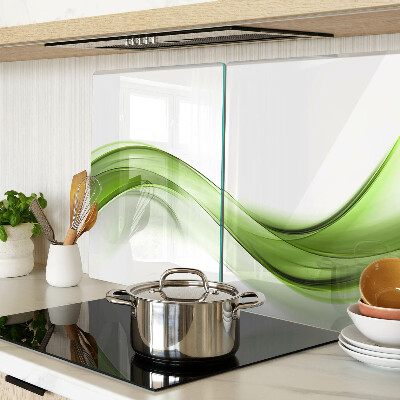 Tagliere in vetro temperato con motivo ad onde verdi