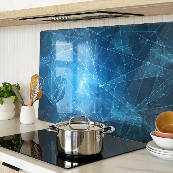 Tagliere in vetro temperato con motivo geometrico astratto