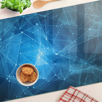 Tagliere in vetro temperato con motivo geometrico astratto