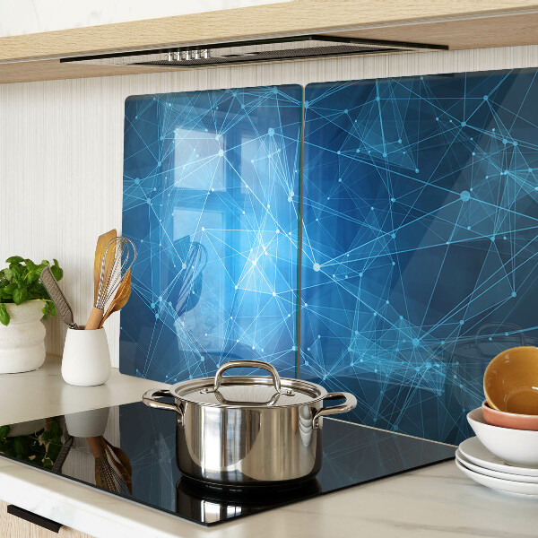 Tagliere in vetro temperato con motivo geometrico astratto