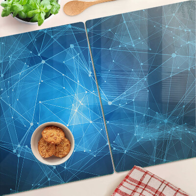 Tagliere in vetro temperato con motivo geometrico astratto