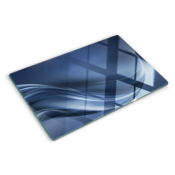 Tagliere in vetro Onde nei toni del blu