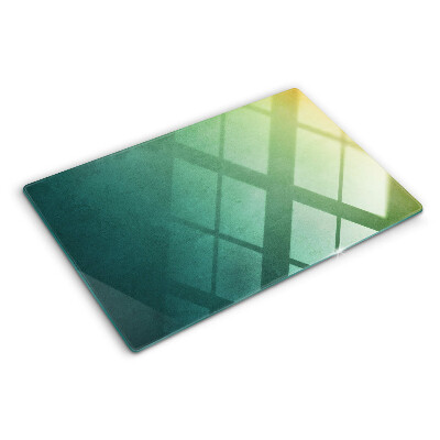 Tagliere in vetro temperato con motivo a riflessi gradienti per finestra