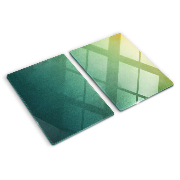 Tagliere in vetro temperato con motivo a riflessi gradienti per finestra