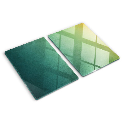 Tagliere in vetro temperato con motivo a riflessi gradienti per finestra