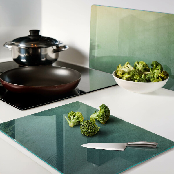 Tagliere in vetro temperato con motivo a riflessi gradienti per finestra