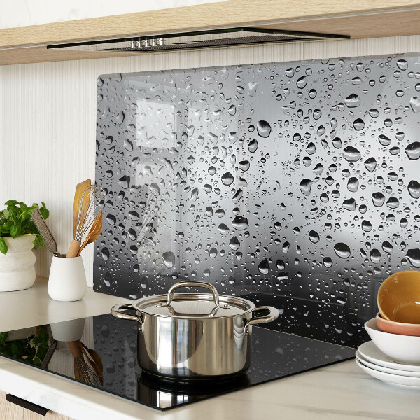 Tagliere in vetro temperato con motivo a gocce d'acqua