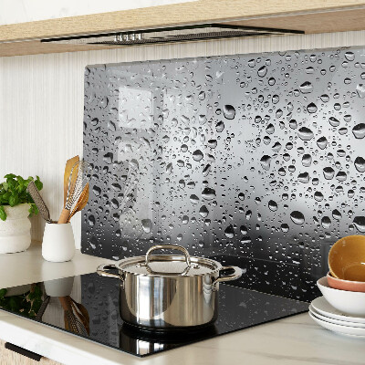 Tagliere in vetro temperato con motivo a gocce d'acqua