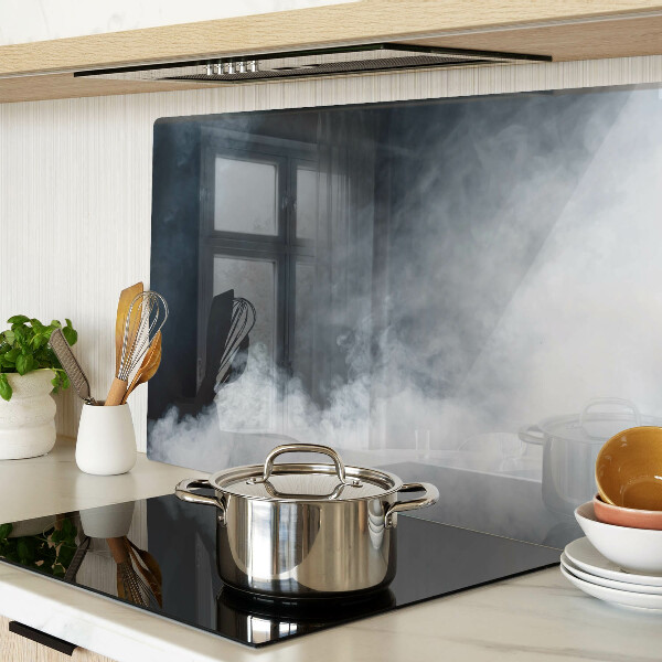 Tagliere in vetro con motivo Nebbia e finestre