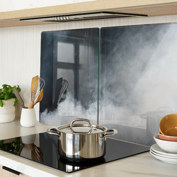 Tagliere in vetro con motivo Nebbia e finestre