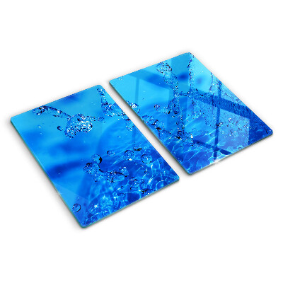 Tagliere in vetro temperato con motivo di acqua e bolle d'aria