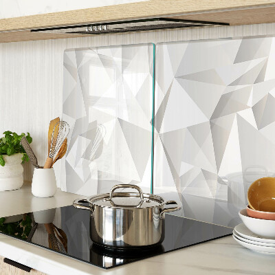 Tagliere in vetro temperato con motivo a solidi geometrici