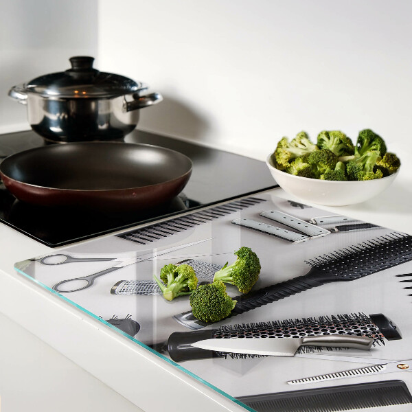 Tagliere in vetro temperato accessori per parrucchieri