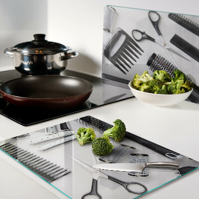 Tagliere in vetro temperato accessori per parrucchieri