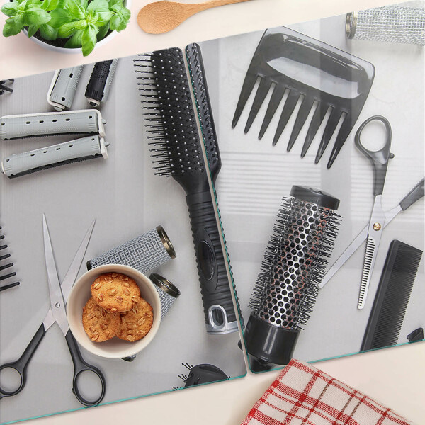 Tagliere in vetro temperato accessori per parrucchieri