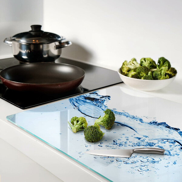 Tagliere in vetro temperato con motivo acqua