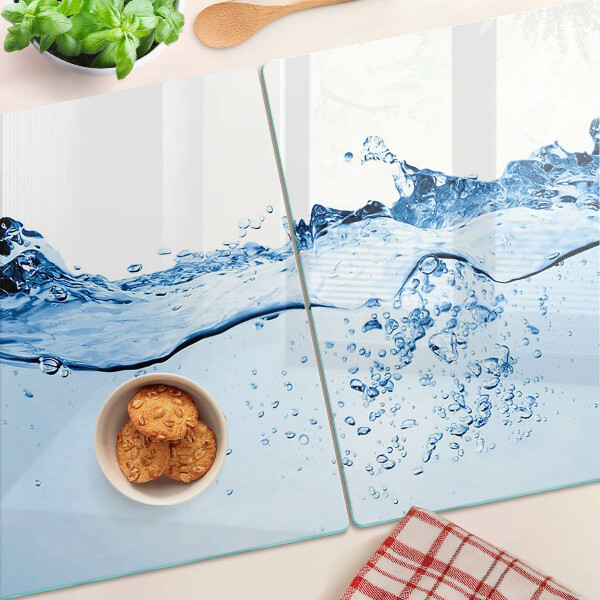 Tagliere in vetro temperato con motivo acqua