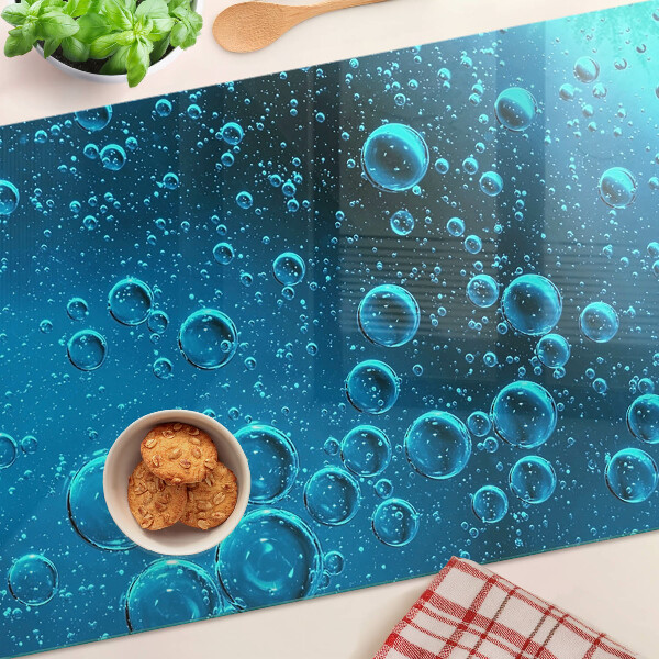 Tagliere in vetro temperato con motivo a bolle d'acqua