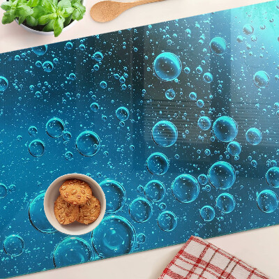 Tagliere in vetro temperato con motivo a bolle d'acqua