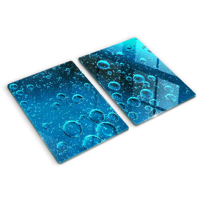Tagliere in vetro temperato con motivo a bolle d'acqua