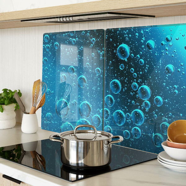 Tagliere in vetro temperato con motivo a bolle d'acqua