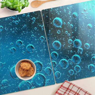 Tagliere in vetro temperato con motivo a bolle d'acqua