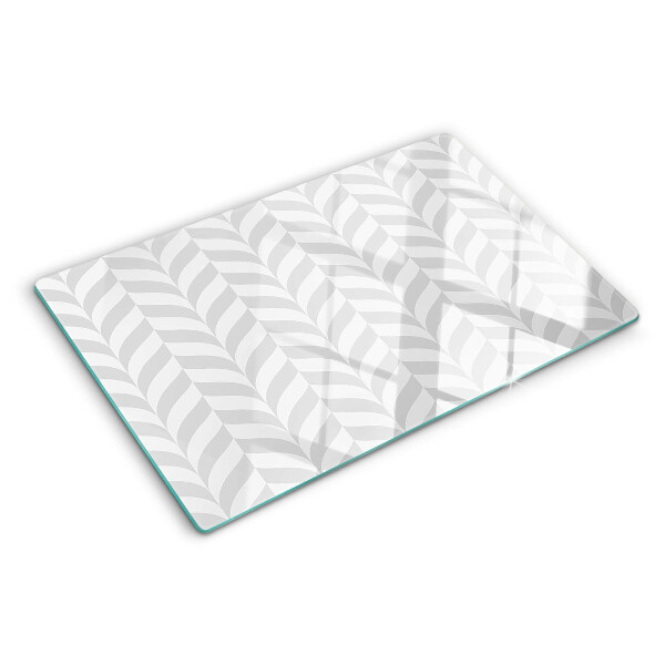 Tagliere in vetro temperato con motivo a foglie ondulate