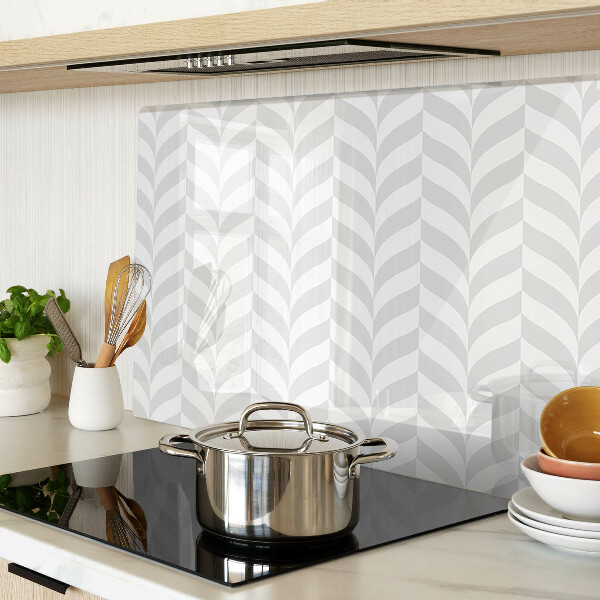 Tagliere in vetro temperato con motivo a foglie ondulate