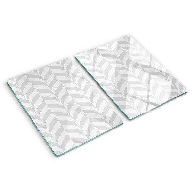 Tagliere in vetro temperato con motivo a foglie ondulate