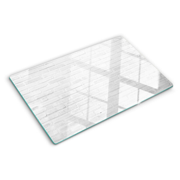 Tagliere in vetro con motivo a muro di mattoni in stile minimalista