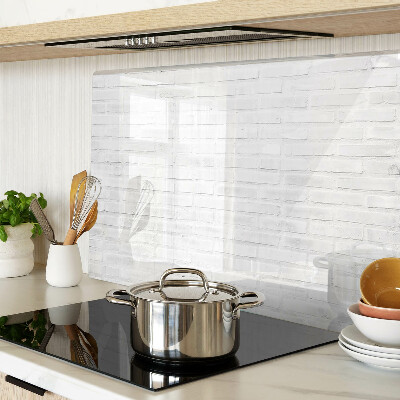 Tagliere in vetro con motivo a muro di mattoni in stile minimalista