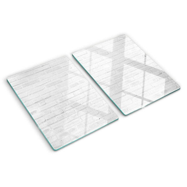 Tagliere in vetro con motivo a muro di mattoni in stile minimalista