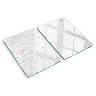 Tagliere in vetro con motivo a muro di mattoni in stile minimalista