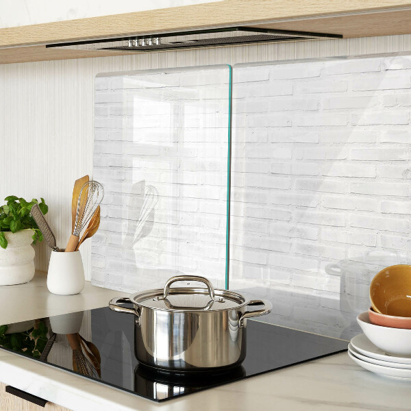 Tagliere in vetro con motivo a muro di mattoni in stile minimalista